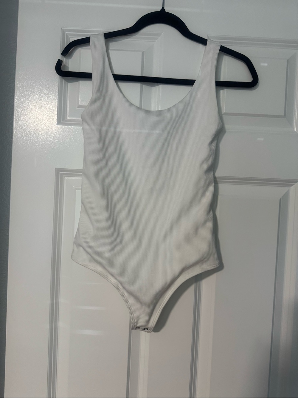 Express White Ribbed Kids One-Piece Bodysuit